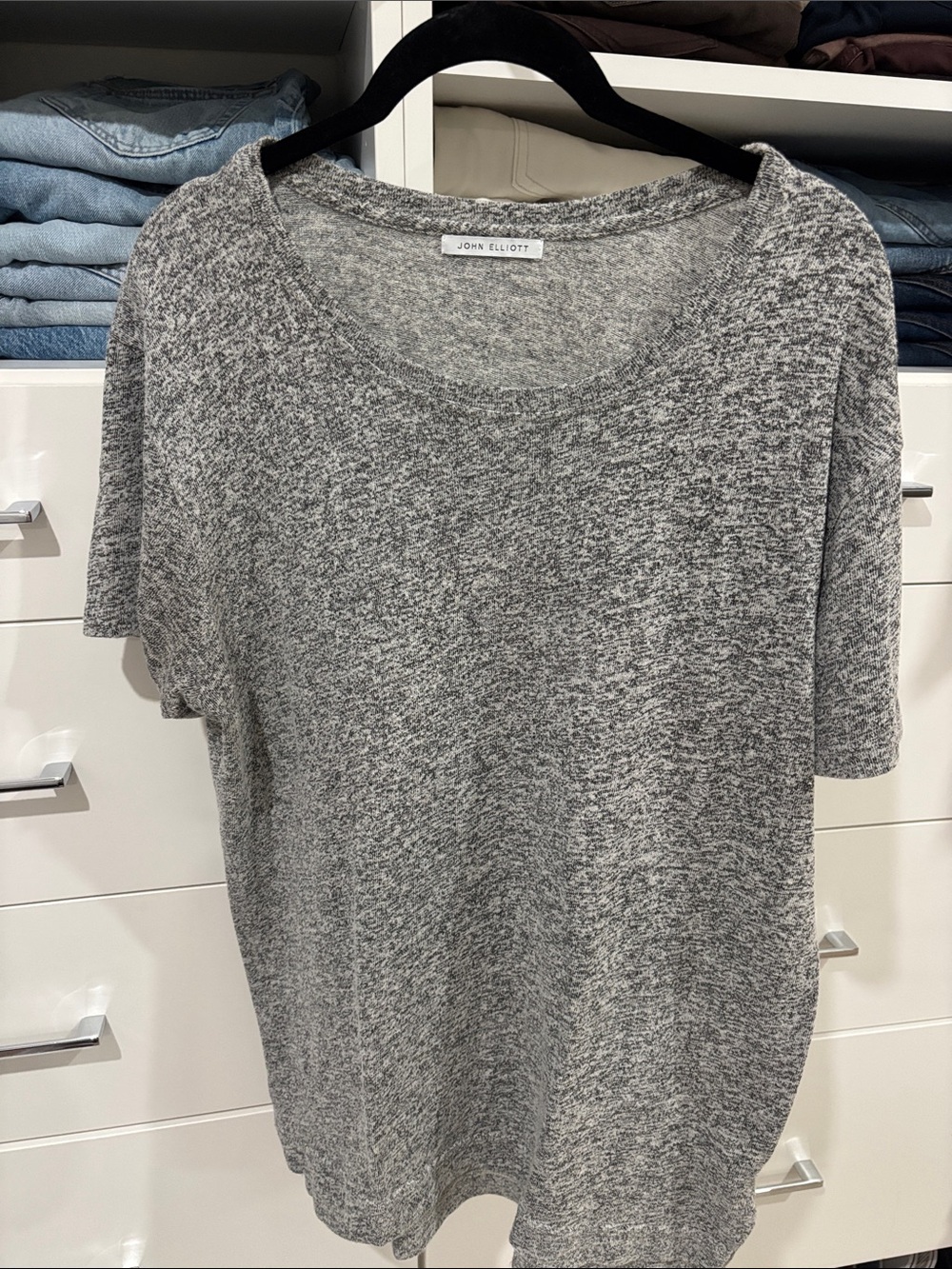 John Elliott Heather Gray Short Sleeve Tee